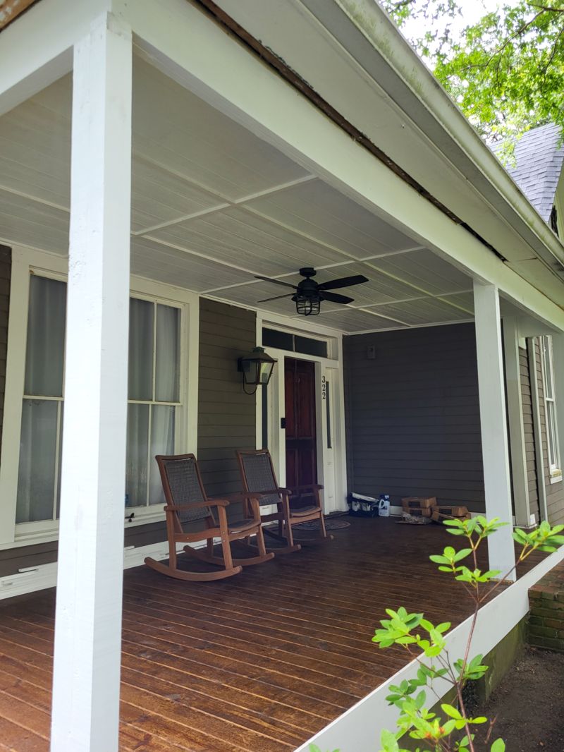 Porch support post detail
